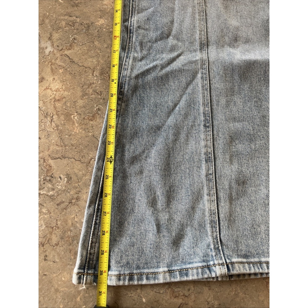 Bayeas women's Mid Rise Wide 28 Jeans Rhinestones On Pockets Light Wash - Picture 6 of 8